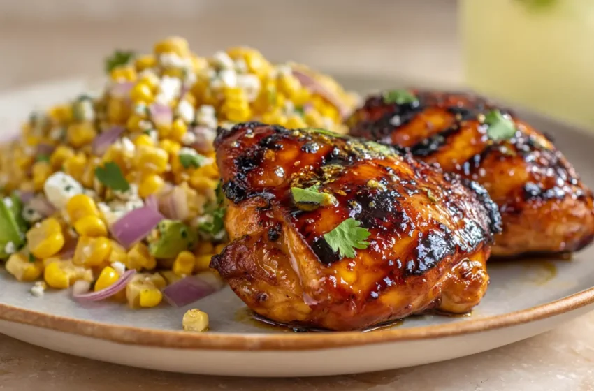 Easy Grilled Hot Honey Chicken with Sweet Corn Salad in Just 30 Minutes! 8 Easy Grilled Hot Honey Chicken with Sweet Corn Salad in Just 30 Minutes!