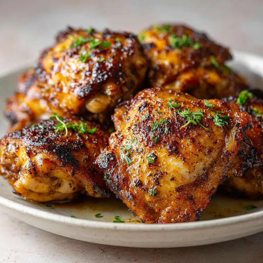 Discover the Ultimate Chicken Thigh Marinade for Irresistible Flavor! 1 Close-up of cooked chicken thighs made with chicken thigh marinade