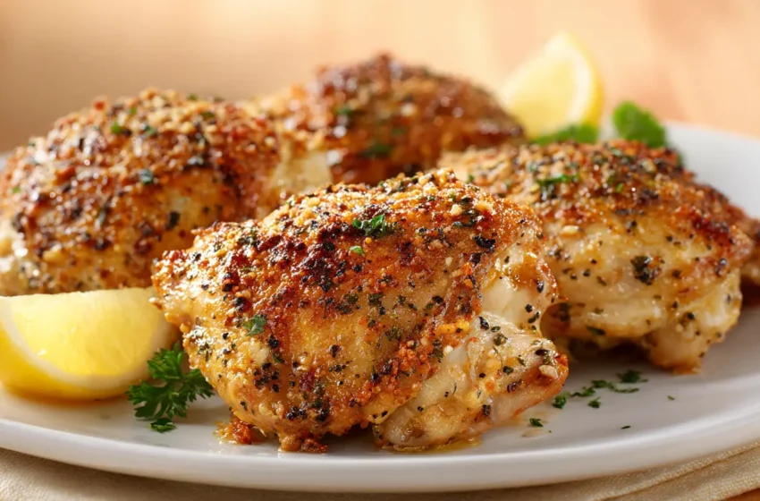 Ranch Chicken Thighs with lightly crisp edges and savory ranch herb seasoning