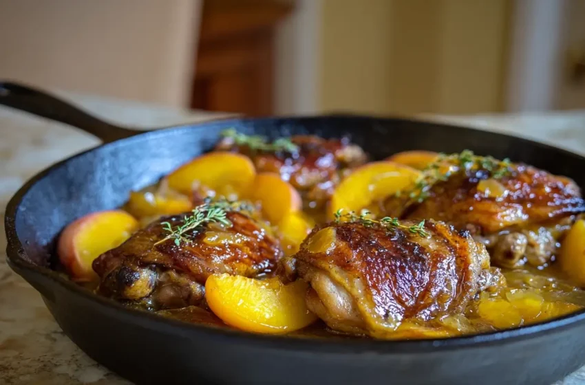 Indulge in Irresistible Chicken Thighs with Peaches and Lemon Honey Butter Sauce Tonight! 5 Indulge in Irresistible Chicken Thighs with Peaches and Lemon Honey Butter Sauce Tonight!