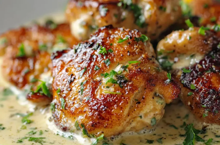  Easy and Delicious Creamy Honey Garlic Boneless Skinless Chicken Thighs in 30 Minutes!