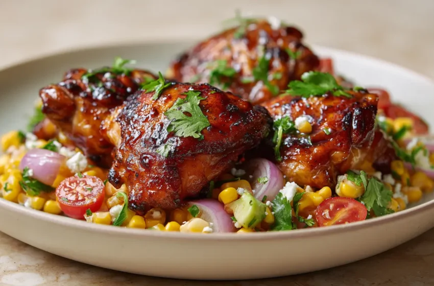 Irresistible BBQ Chicken Thighs with Corn Salad: A Flavor Explosion! 1 Irresistible BBQ Chicken Thighs with Corn Salad: A Flavor Explosion!