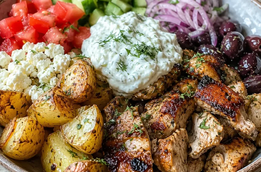  Experience the Irresistible Flavors of Greek Chicken and Potato Bowl!