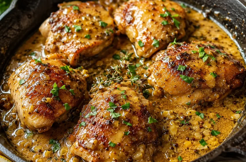  Quick and Easy One-Pan Honey Mustard Chicken Thighs in 30 Minutes!